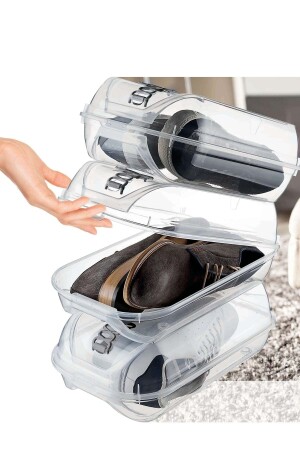 MNZ-10- Piece شفاف للرجال تنفس ، مربع تنظيم الأحذية الآمنة - Tuffex