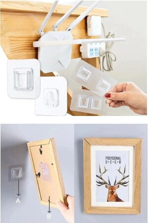 MNZ-10 قطع مزدوجة الجانبية الصمغات الصمغات المواد تصحيح المعلق الشفافية الحائط القوق - Vigentino