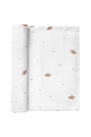 MNZ-100% القطن غسيل مسلين غطاء - 115x115 سم BBYMSL115 - Casadora Baby