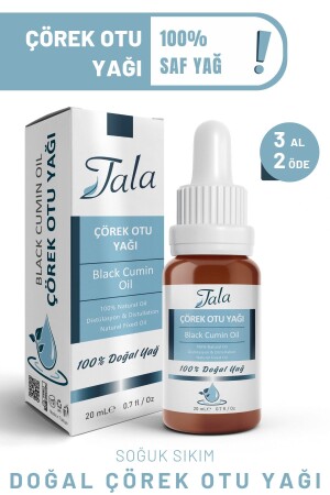 MNZ-100% زيت الكومين الأسود النقي والطبيعي المضغوط بالبرد 20 مل - Tala