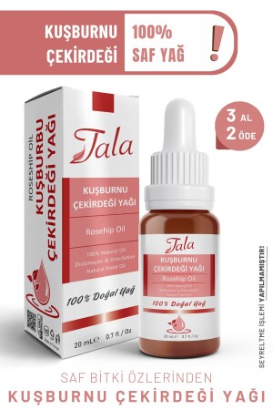 MNZ-100% زيت بذور الوردة النقي والطبيعي مضغط بارد 20 مل - Tala