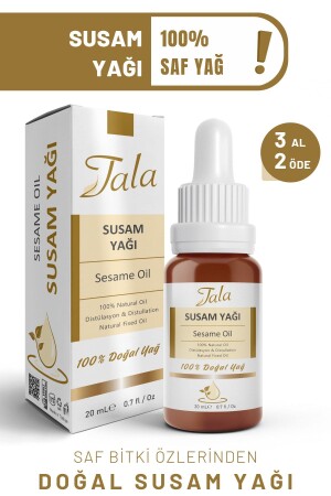 MNZ-100% زيت الساسم النقي والطبيعي مضغط بارد 20 مل - Tala