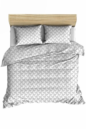 MNZ-100% القطن الإيطالي الحجم 250x200 غطاء غطاء مزدوج و 2 قطع 52x82 غطاء وسادة - Makiteks