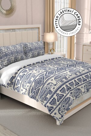 MNZ-100% القطن ساتين غطاء المزدوج مع الأوراق المثبتة 3D الفيل موضوع MONOHOME30186 - Monohome