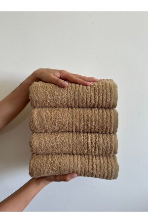 MNZ-100% القطن مجموعة من 4 50x90cm من اليد والوجهه منشفة - SHAL HOME