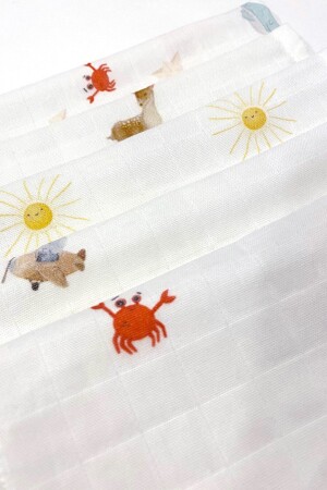 MNZ-100% القطن المسلين 5 قطع فم & كتف ثياب مجموعة - 20x20 سم مجموعة 5 BBYMSL20 - Casadora Baby