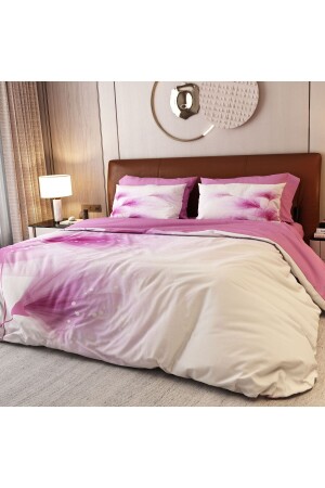 MNZ-100% القطن ساتين 6 قطعة الوردي Larado غطاء المزدوج القماش مجموعة ALCY1013 - ALACA HOME COLLECTİON