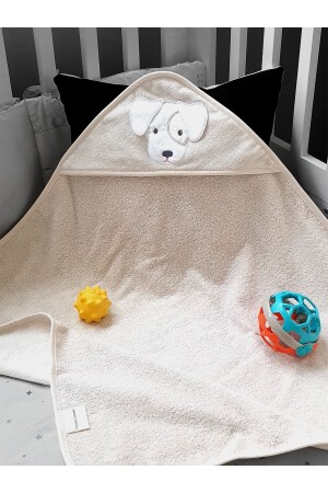 MNZ-100% القطن بيج كلب نمط طلاء الطفل الخرق 75x75 سم - Tanem Home