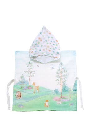 MNZ-100% القطن المسلين اليونيسكس الأطفال بونشو الأطفال - Casadora Baby