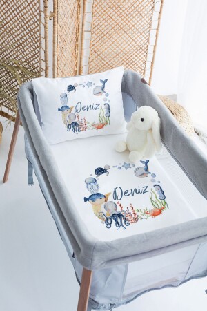 MNZ-100% Delux Cotton شخصية 70x120 حديقة السرير غطاء غطاء مجموعة PRKYT31 - Lilabio