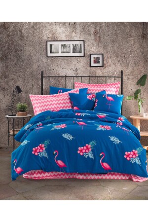 MNZ-100% القطن الطبيعي غطاء مزدوج غطاء مجموعة فليمينكو البرلمان Ep-020240 - Eponj Home