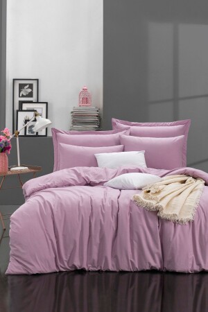 MNZ-100% القطن الطبيعي الصلب اللون غطاء القماش مجموعة مزدوجة الطازجة اللون روموناليلا Ep-022735-v - Enlora Home