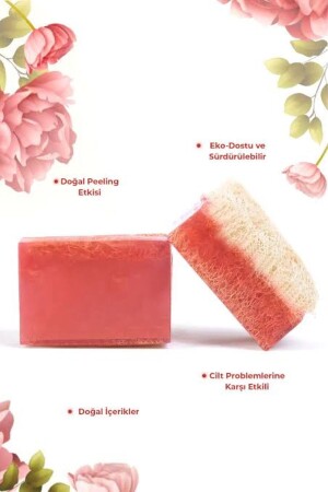 MNZ-100% صابون حمر الزهرة من ألياف الخبز الطبيعية - Ece Ronay