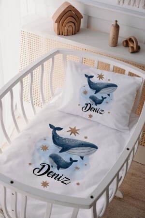 MNZ-100% القطن الساتين الأم ياني المخلوقات غطاء غطاء المجموعة الحوت LLBANY30 - Lilabio