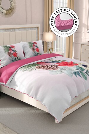 MNZ-100% القطن ساتين غطاء غطاء مزدوج مع الأوراق المثبتة طائر صغير MONOHOME32609 - Monohome