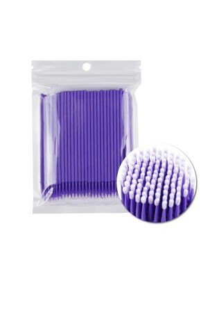 MNZ-100 Pcs ريش الحرير ميكروبلادرة ميكروبروسة فرشاة الأرجواني - Limmons