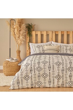 MNZ-100% القطن Ranforce Blake King Size Duvet Cover Set انتراكيت (240x220 سم) - Bella Maison