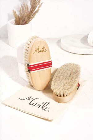 MNZ-100% فرشاة الخيول الطبيعية (مع هدية الخزن) - Mar’Le