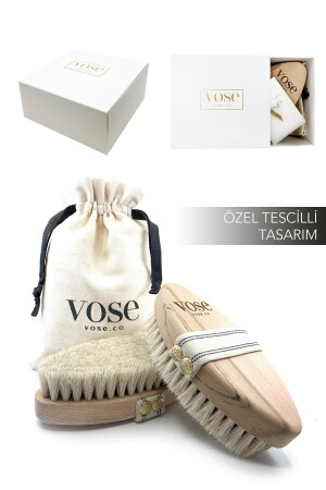 MNZ-100% فرشاة السيلوليت الطبيعية للشعر الخيول - الفانيلا - Vose