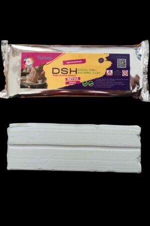 MNZ-1000 جرام خُبز السيراميك - طين جبل الطين - أبيض - 1 كجم - Dsh Doğal Seramik Hamuru