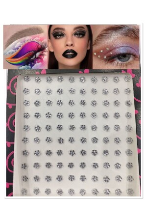 MNZ-100PCS جسم ووجهه ملصق مكياج حجر ملصق وجهه بلورية وجهه حجارة - ملصق ذاتية - New Hill