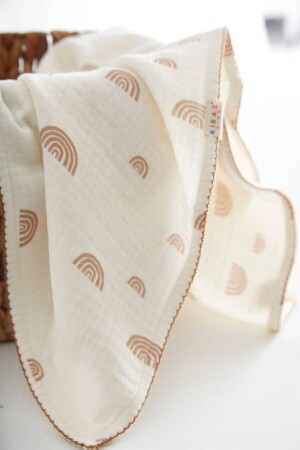 MNZ-100x100 قوس قزح طباعة 4 طبقات غطاء المسلين KRZKDS580 - Kirazkids