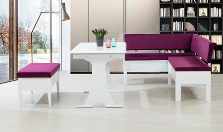 مجموعة زاوية المطبخ MNZ-1010 - بيضاء - Cadde Yıldız