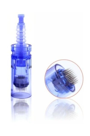 MNZ-10Pcs 12 Pin A6 و A1 إبرة بطاقة الإبرة الأصلية الأزرق الصوت الأزرق12pin - Dermapen