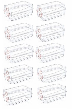 MNZ-10-Piece مربع حذاء المرأة الشفافية مربع حذاء آمن قابل للتنفس - Pazarika