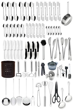 مجموعة من المعدات من طراز MNZ-110 لـ 12 شخصًا ، مجموعة من العشاء من طراز 72 ، مجموعة من الفطور من طراز 6 84375943yth893y53 - Homerest