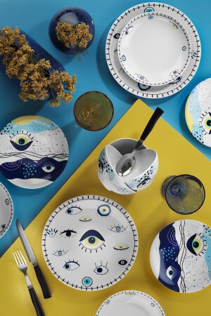 MNZ-11013 نمط عشاء 24 قطعة مجموعة 6 أشخاص ZG24Y243011013 - Kütahya Porselen