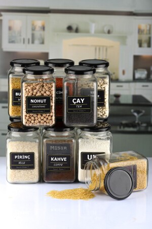 MNZ-12 حزمة أسود الغطاء 1000 سي سي مربع ملصق زجاجي العطور والفاصوليا الجوارب مربع1000CCGMGs - Karçiçeği Home