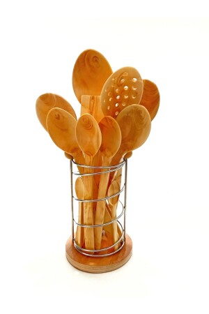 MNZ-12 قطعة فخمة ملعقة الخشب الخشبية الخشبية الملعقة الخشبية مجموعة 12ŞMŞRST - Kitchen Mania