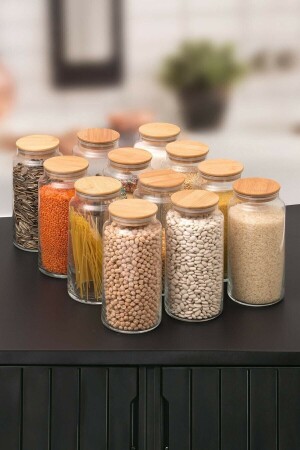 MNZ-12 صناديق مع قوارب خشبية 1300 سي سي حاوية تخزين الزجاج gnc852-t - FBZhome