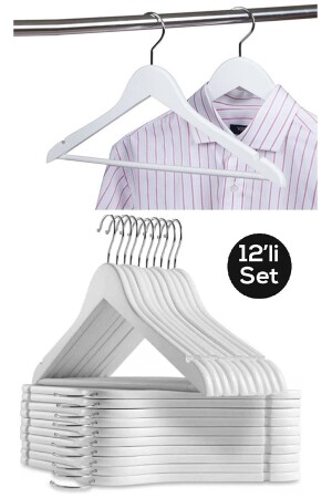 MNZ-12 قطع - خشب البلاستيك نظرة عالقة الجودة - الملابس والملابس عالقة 135 ج - Esti