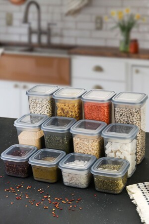 MNZ-12 - قطعة حاوية تخزين حاوية الطعام مع 25 علامة رسومية MİMANK12 - Mim Life