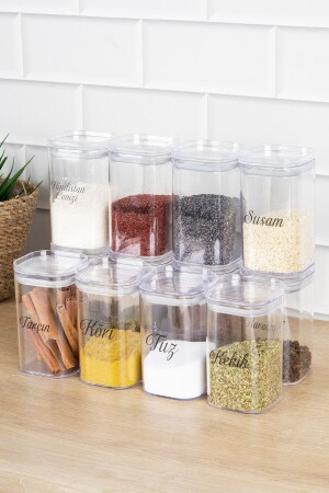 MNZ-12 قطع 250 مل ميكا جرة العطور مع غطاء الفراغ حاوية تخزين جرة مرئية مع علامة جرة مجموعة TYC00776761127 - DNS HOME