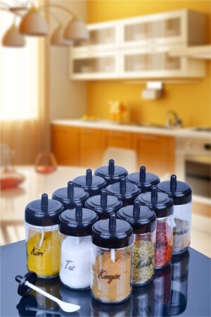 MNZ-12 عبوة زجاجية لذيذة مجموعة مع غطاء ومعطف و30 علامات شفافة مقاومة للمياه - 300 مل Szk-kk. 011 - Sezka Life