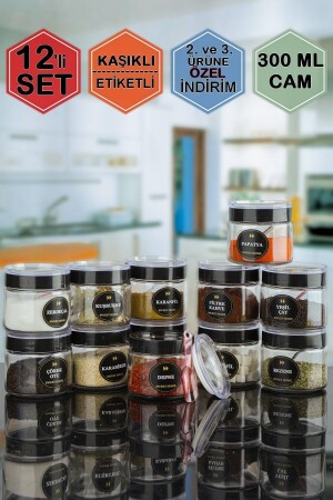 MNZ-12 - قطعة من الزجاج الكريستالي الفراغ وعاء العطور مع الغطاء والعلامة وعلبة تخزين القار - وعاء 300 مل 12li300ml11 - Karçiçeği Home