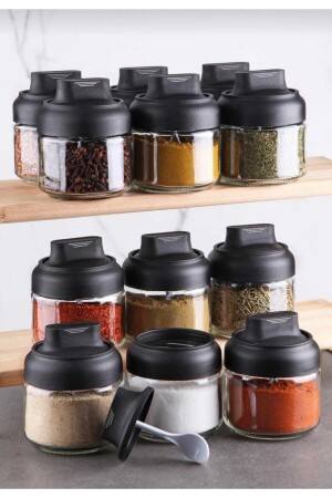 MNZ-12 قطع معقوقة مغطاة بالمعكرات مجموعة مع الملعقات - 300 مل - قفل وعاء مع العلامة الهدية KLTBBHRT006544021 - ALBAK Life