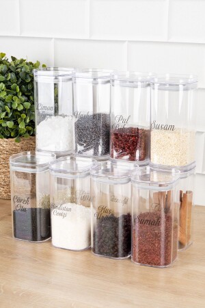 MNZ-12 حزمة 300 مل حاوية تخزين زيوت أكريليك مع غطاء فراغ وعلبة مع علامة شفافة هدية TYC00763521821 - DNS HOME