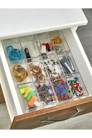 MNZ-12 قطع الكريستال الدرج منظمة تجميل المجوهرات منظمة العرض القميص 300ml - Aslife Home