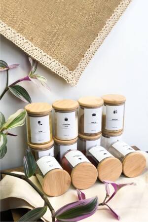 MNZ-12 صناديق العطور البوروسيليكات مع قوارب البامبو و 32 علامة مضادة للماء - 6x9 - 200 مل Szkdynk01 - Sezka Life