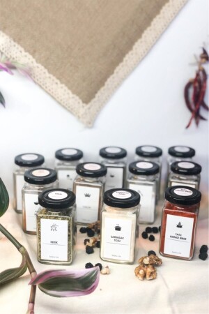 MNZ-12 قطع من وعاء العطور مع غطاء معدني و 40 قطعة من علامات العطور مجموعة -160ml Szkmn09 - Sezka Life