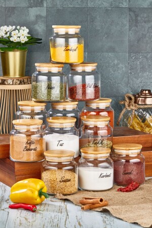 MNZ-12 - قطعة فخمة 500 مل جرة زجاجية مع علامة مع غطاء مخزن تخزين جرة العطور مجموعة fbz156 - FBZhome