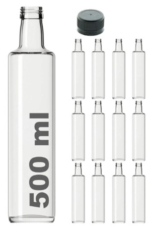 MNZ-12 قطع متعددة الأغراض الزجاج الشفاف الدائرة دوريكا زجاجة 500 مل - مع كأس دليل التسرب MA2175 - Milea