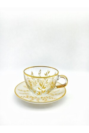 MNZ-12 قطعة ورقة نمط الكوب مجموعة 6 أشخاص D-2245 - ÖzcamKristal