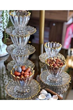 MNZ-12 قطع ذهبية 6 كؤوسات كؤوس خفيفة - كؤوس السكر - Galeriahome