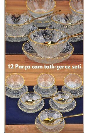 MNZ-12 قطعة ذهبية الكريستال فخمة طبق الصحن مجموعة 75017 - WELANCE