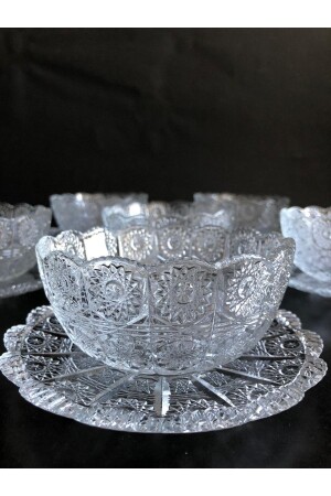 MNZ-12 قطعة زجاجية كأس العشاء عرض كأس ماغنوليا كأس العشاء كأس البودينغ كأس ALM088 - DİBA AVM